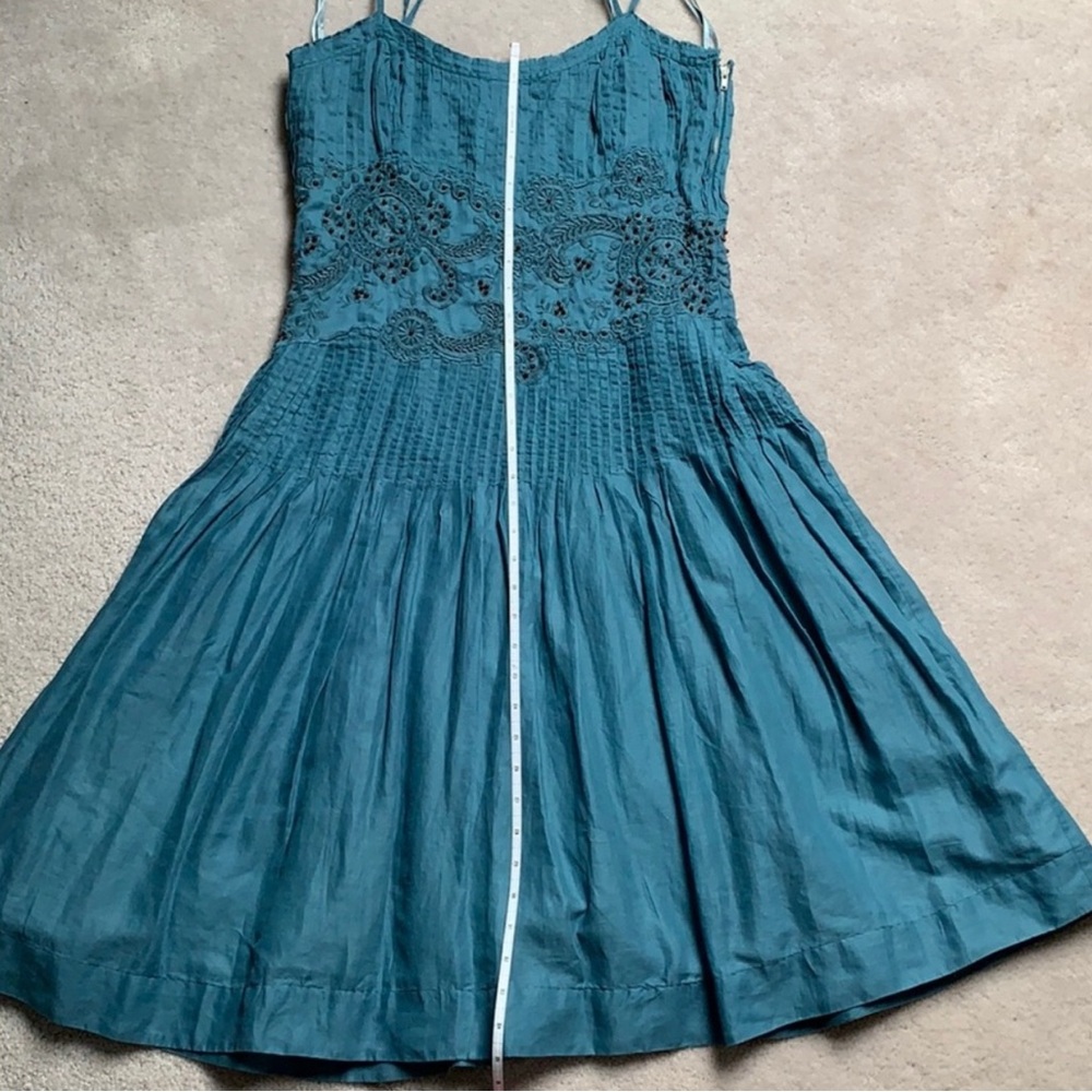 Anthropologie NWT Odille Blue Chalet Beaded Dress size 12 - Picture 6 of 12